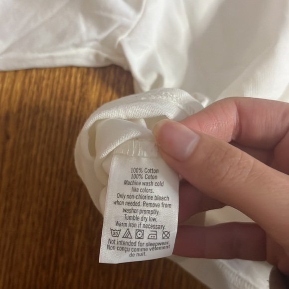 Janie and Jack Girl’s White Long Sleeve Top Size 6 - Picture 5 of 5